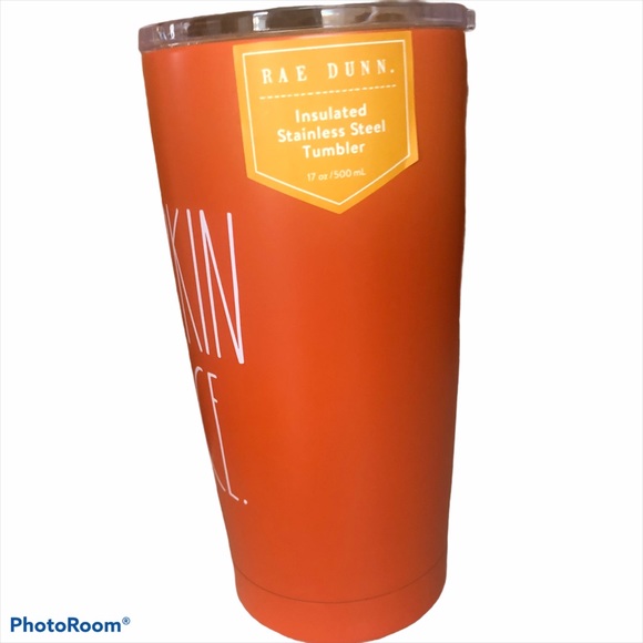 NEW Rae Dunn PUMPKIN SPICE SS Insulated Tumbler - Picture 2 of 4